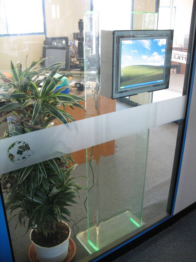 Our innovative new design for this Through Glass kiosk, means that there is no installation. It is not necessary for you to have the through glass sensor bonded to your window, and the kiosk unit needn't be permanently installed in one location.